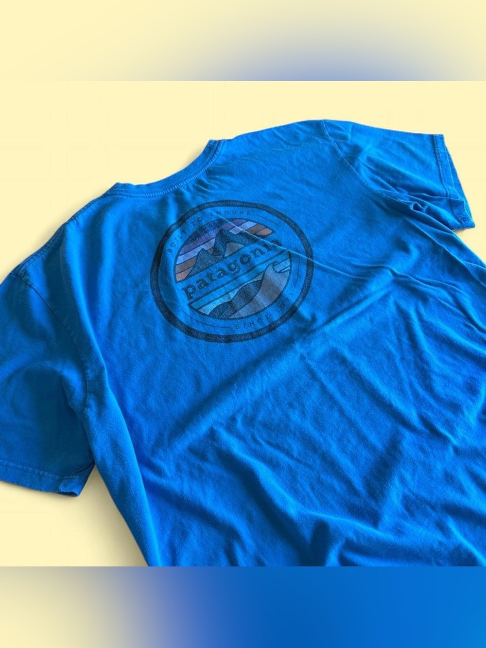 Patagonia Graphic Pocket T Shirt Blue Men’s XL Faded Outdoor Tee